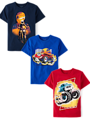 Boys Vehicle Graphic Tee 3-Pack