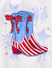Girls American Cowgirl Boots Graphic Tee