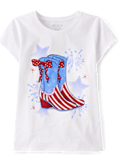 Girls American Cowgirl Boots Graphic Tee