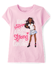 Girls Positive Words Graphic Tee