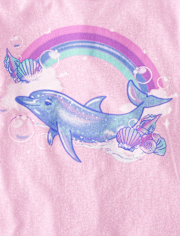 Girls Dolphin Graphic Tee