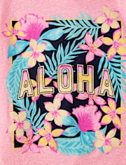 Girls Aloha Graphic Tee