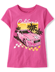 Girls Car Graphic Tee