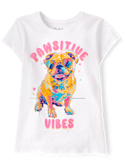 T-shirt graphique chien pour fille