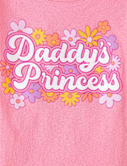 Baby And Toddler Girls Daddy's Princess Graphic Tee