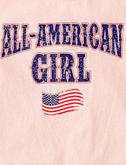 Baby And Toddler Girls All American Girl Graphic Tee