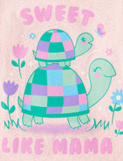 Baby And Toddler Girls Turtle Graphic Tee