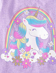 Baby And Toddler Girls Unicorn Graphic Tee