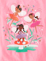 Baby And Toddler Girls Fairy Graphic Tee
