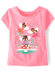 Baby And Toddler Girls Fairy Graphic Tee