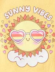 T-shirt graphique soleil pour bébé et petite fille