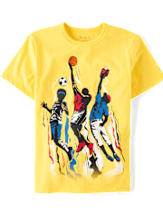 T-shirt graphique pour garçon avec joueur de sport