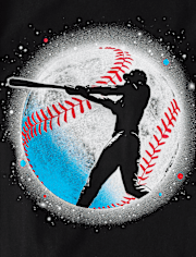 Boys Baseball Space Graphic Tee