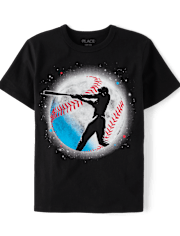 Boys Baseball Space Graphic Tee