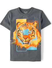 T-shirt graphique Lion pour garçon