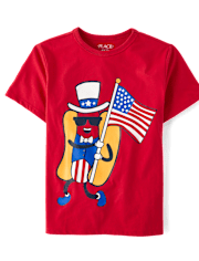 Boys American Hot Dog Graphic Tee