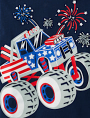 Baby And Toddler Boys American Monster Truck Graphic Tee