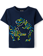 Baby And Toddler Boys Neon Dino Graphic Tee