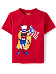 Baby And Toddler Boys American Hot Dog Graphic Tee
