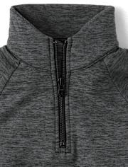 Boys Cozy Active Marl Quarter Zip Pullover