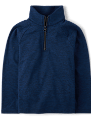 Boys Cozy Active Marl Quarter Zip Pullover
