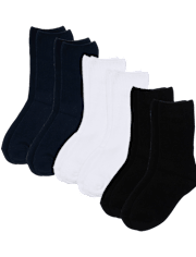 Boys Crew Socks 6-Pack