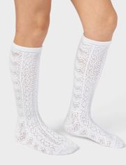 Girls Heart Pointelle Knee Socks 2-Pack