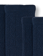 Chaussettes hautes à motif pointillier en forme de cœur pour filles (lot de 2)