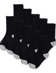Boys Cushioned Crew Socks 10-Pack