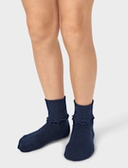 Lot de 6 paires de chaussettes à volants et revers pour fille