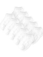 Kids Cushioned Ankle Socks 10-Pack