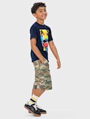 Kids Camo Baggy Utility Jorts