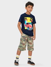 Kids Camo Baggy Utility Jorts