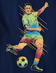Boys Soccer Player Graphic Tee