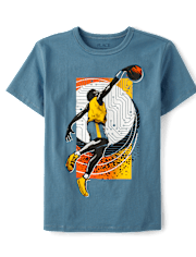 Boys Basketball Player Graphic Tee