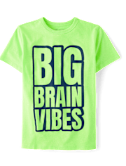 Boys Big Brain Vibes Graphic Tee