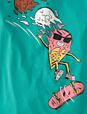 T-shirt graphique de skateboard Ice Cream pour garçon