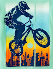 T-shirt graphique motard pour garçon