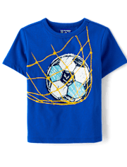 Baby And Toddler Boys Soccer Ball Graphic Tee