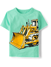 Baby And Toddler Boys Construction Vehicle Graphic Tee