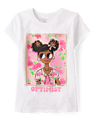Girls Optimistic Girl Graphic Tee