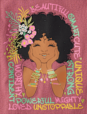 Girls Positive Words Graphic Tee