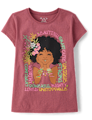 Girls Positive Words Graphic Tee