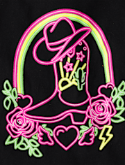Girls Cowgirl Boot Graphic Tee