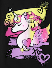 Girls Unicorn Graphic Tee