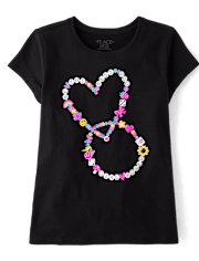 Girls Beaded Bracelet Graphic Tee