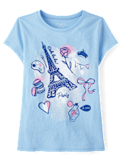 Girls Paris Graphic Tee