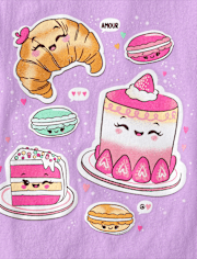 T-shirt graphique Dessert pour filles