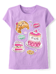 T-shirt graphique Dessert pour filles