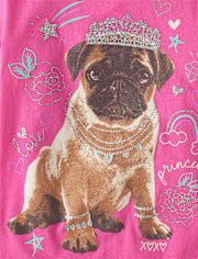 Girls Dog Princess Graphic Tee